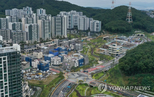 경기도 성남시 판교대장 도시개발구역 모습. 연합뉴스